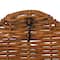 Hello Honey® Natural Rattan Wicker Wall Shelf with Scalloped Edge & Metal Rod